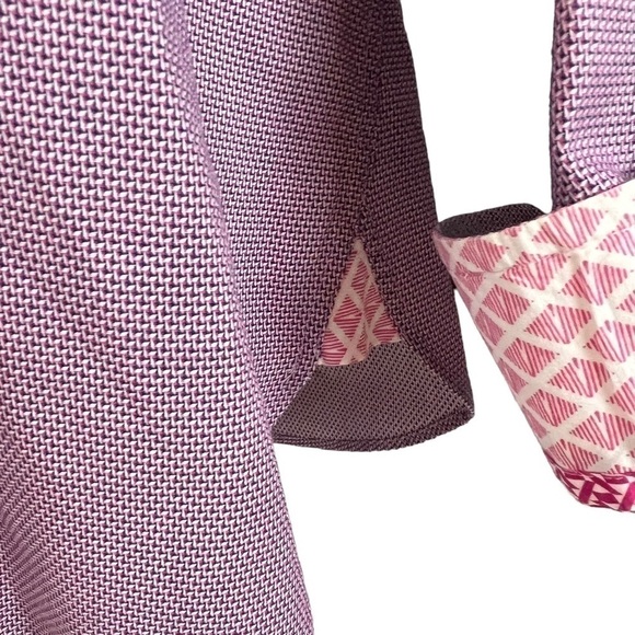 Ted Baker Mens Button Down Dress Shirt Pink Purple Contrast Cuffs Size 16 - Picture 6 of 10